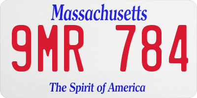 MA license plate 9MR784