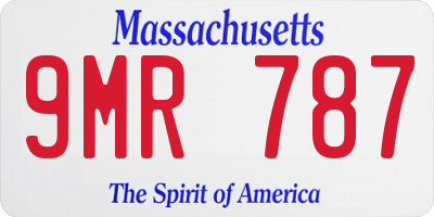 MA license plate 9MR787