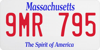 MA license plate 9MR795