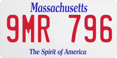 MA license plate 9MR796