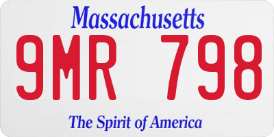 MA license plate 9MR798