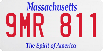 MA license plate 9MR811