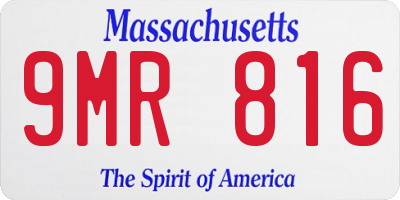 MA license plate 9MR816