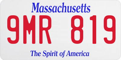 MA license plate 9MR819