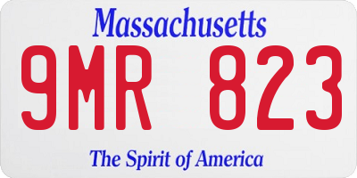 MA license plate 9MR823