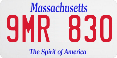 MA license plate 9MR830