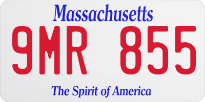 MA license plate 9MR855
