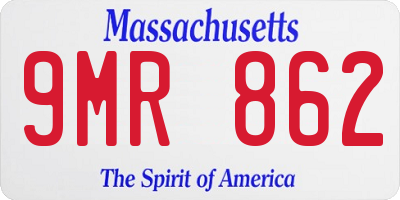 MA license plate 9MR862