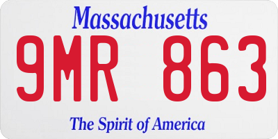 MA license plate 9MR863