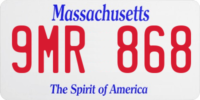 MA license plate 9MR868