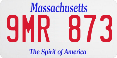 MA license plate 9MR873