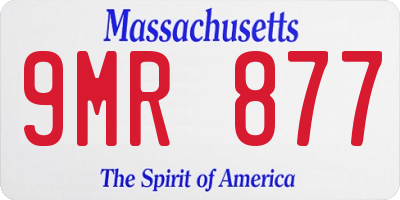 MA license plate 9MR877