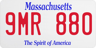 MA license plate 9MR880