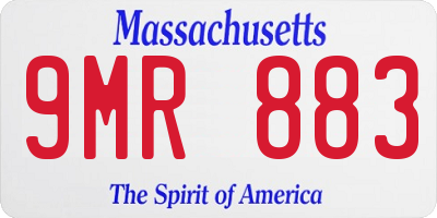 MA license plate 9MR883
