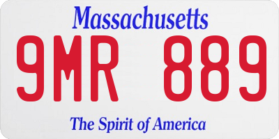 MA license plate 9MR889