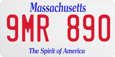 MA license plate 9MR890