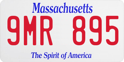 MA license plate 9MR895
