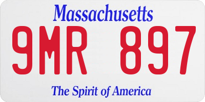 MA license plate 9MR897