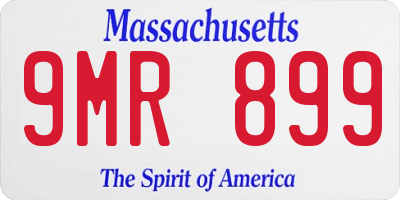 MA license plate 9MR899