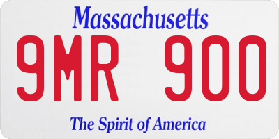 MA license plate 9MR900