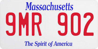 MA license plate 9MR902