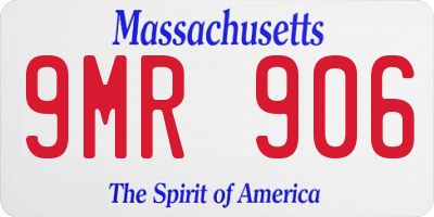 MA license plate 9MR906