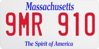 MA license plate 9MR910