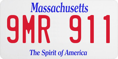 MA license plate 9MR911