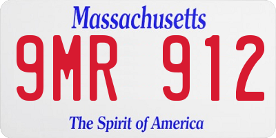 MA license plate 9MR912