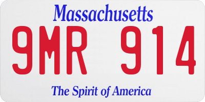 MA license plate 9MR914