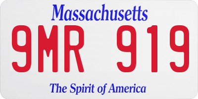 MA license plate 9MR919
