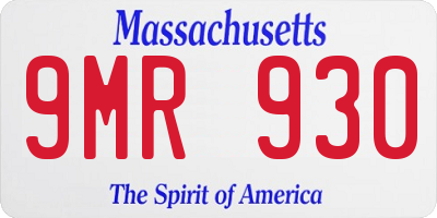 MA license plate 9MR930