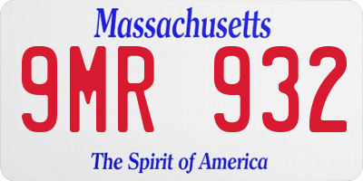 MA license plate 9MR932