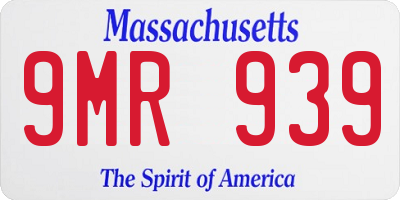 MA license plate 9MR939