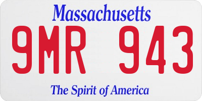 MA license plate 9MR943
