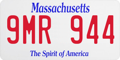 MA license plate 9MR944