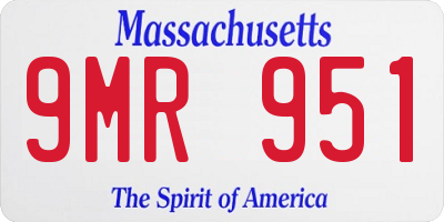 MA license plate 9MR951