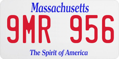 MA license plate 9MR956