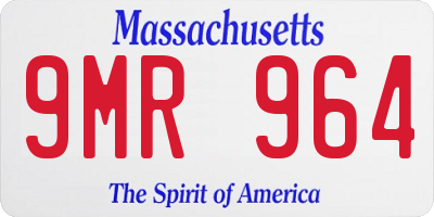MA license plate 9MR964