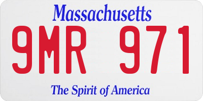 MA license plate 9MR971