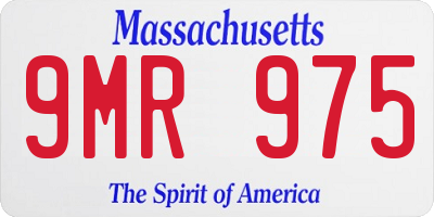 MA license plate 9MR975
