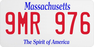MA license plate 9MR976