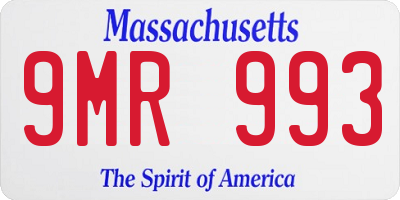 MA license plate 9MR993