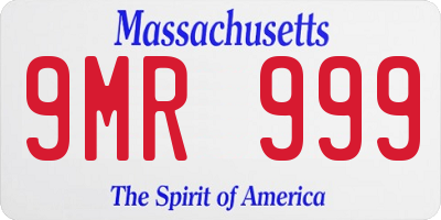 MA license plate 9MR999