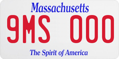 MA license plate 9MS000