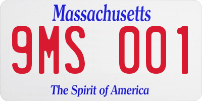 MA license plate 9MS001