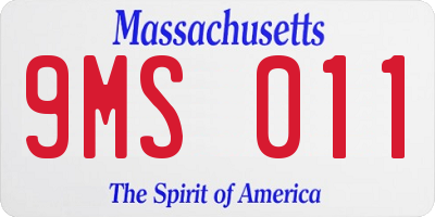MA license plate 9MS011