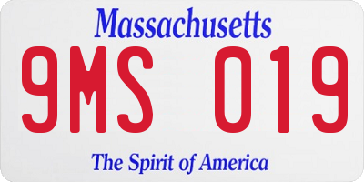 MA license plate 9MS019