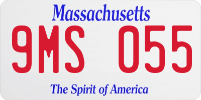 MA license plate 9MS055