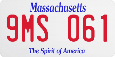 MA license plate 9MS061